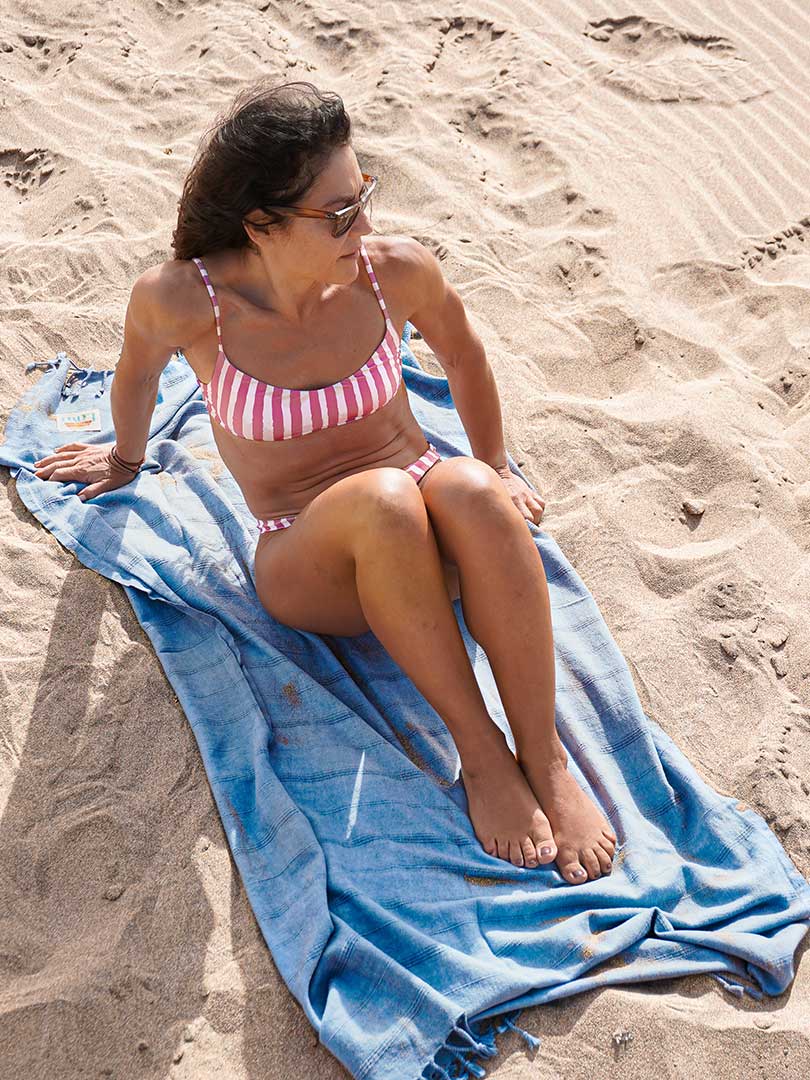 Turkish beach towel - atlantic blue